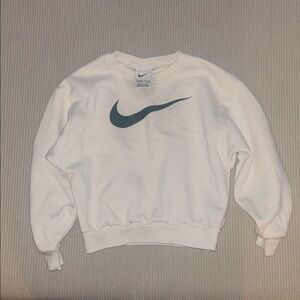 Nike Cream Sweatshirt with Navy Swoosh